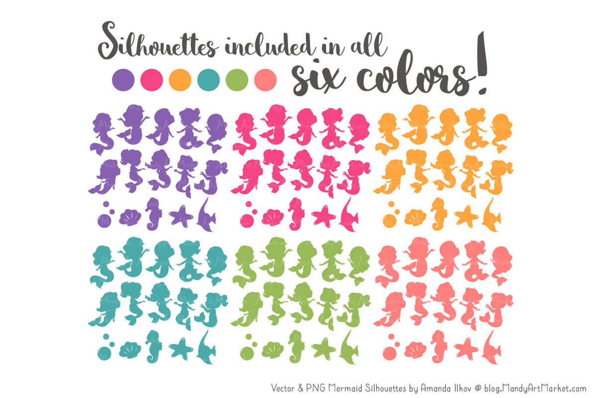 Crayon Box Girl Mermaid Clipart, an Illustration by Amanda Ilkov (Photo 3 of 3)