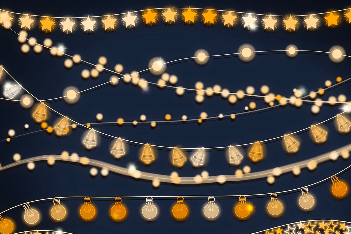 Christmas Light Procreate Brushes, a Brush Add-On by SketchQueen (Photo 4 of 4)