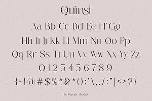 Quinsi Modern Typeface