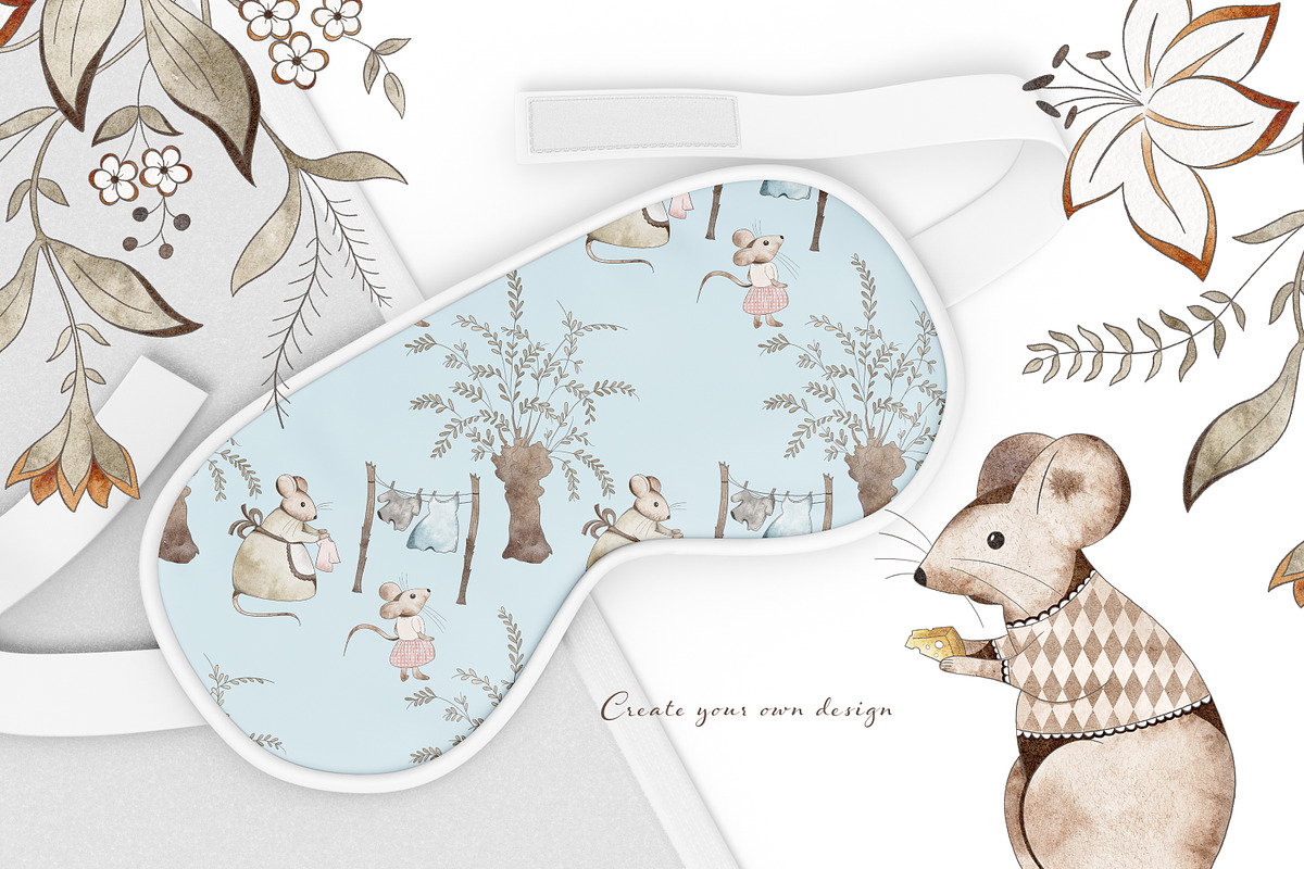 Watercolor Spring Cleaning Mice, an Animal Illustration by Pati Paints (Photo 8 of 13)