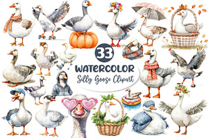 Silly Goose Sublimation Clipart, an Illustration by Dream Creation