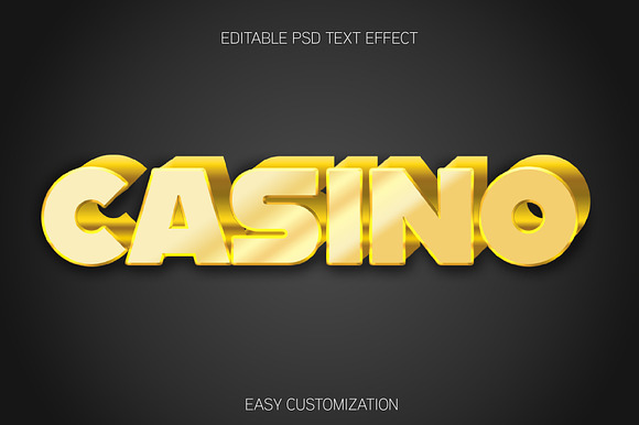 Golden 3D Glossy Block Text Effect preview 3