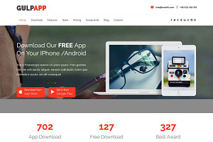 GulpApp - Responsive HTML5 Template