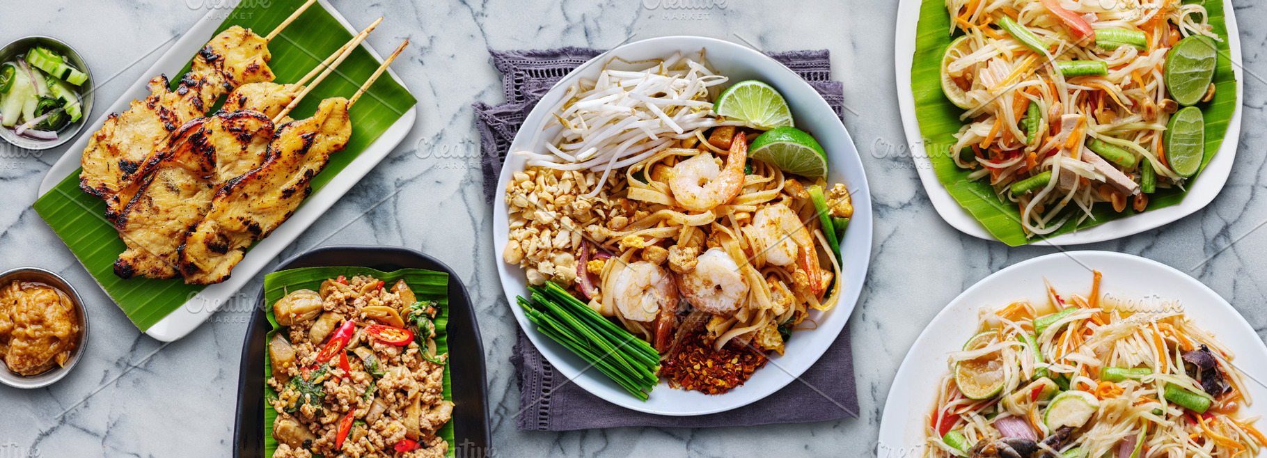 assorted thai food, a Food & Drink Photo by RezArt
