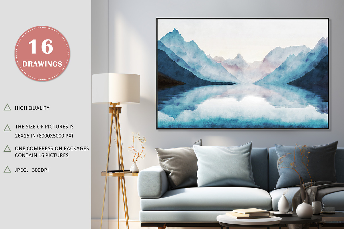 Abstract watercolor wallpaper, a Wallpaper Graphic by DamonYang's shop (Photo 5 of 7)