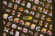 Food Delivery 3D Icons, an Object 3D Model by Rakata Studio (Thumbnail 6 of 7)