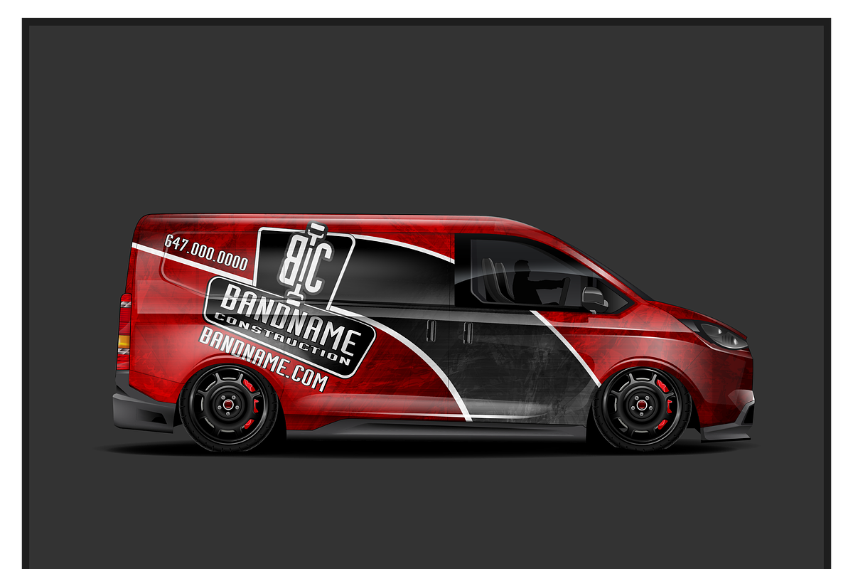 Dynamic Red Car Wrap Design, an Empty State Illustration by CarWrap design (Photo 1 of 4)
