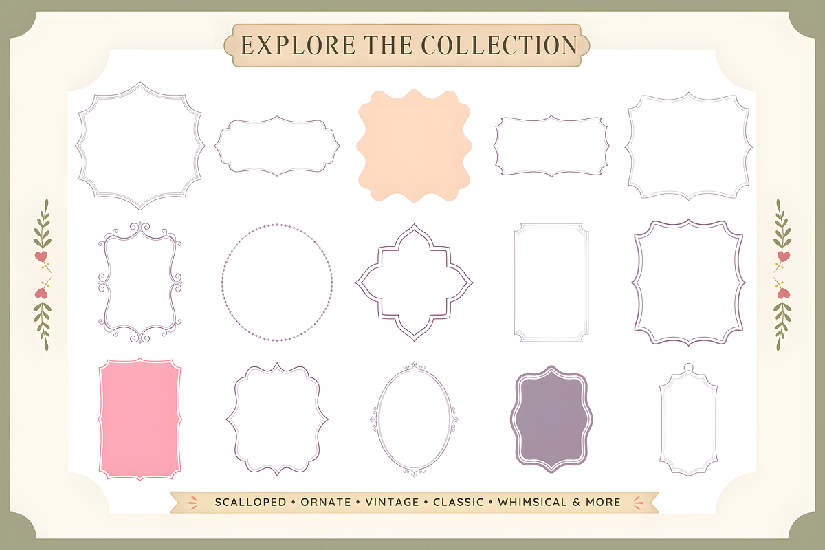 Poster Frame Stamps for Procreate, a Brush Add-On by HopeArtIllustration (Photo 5 of 13)
