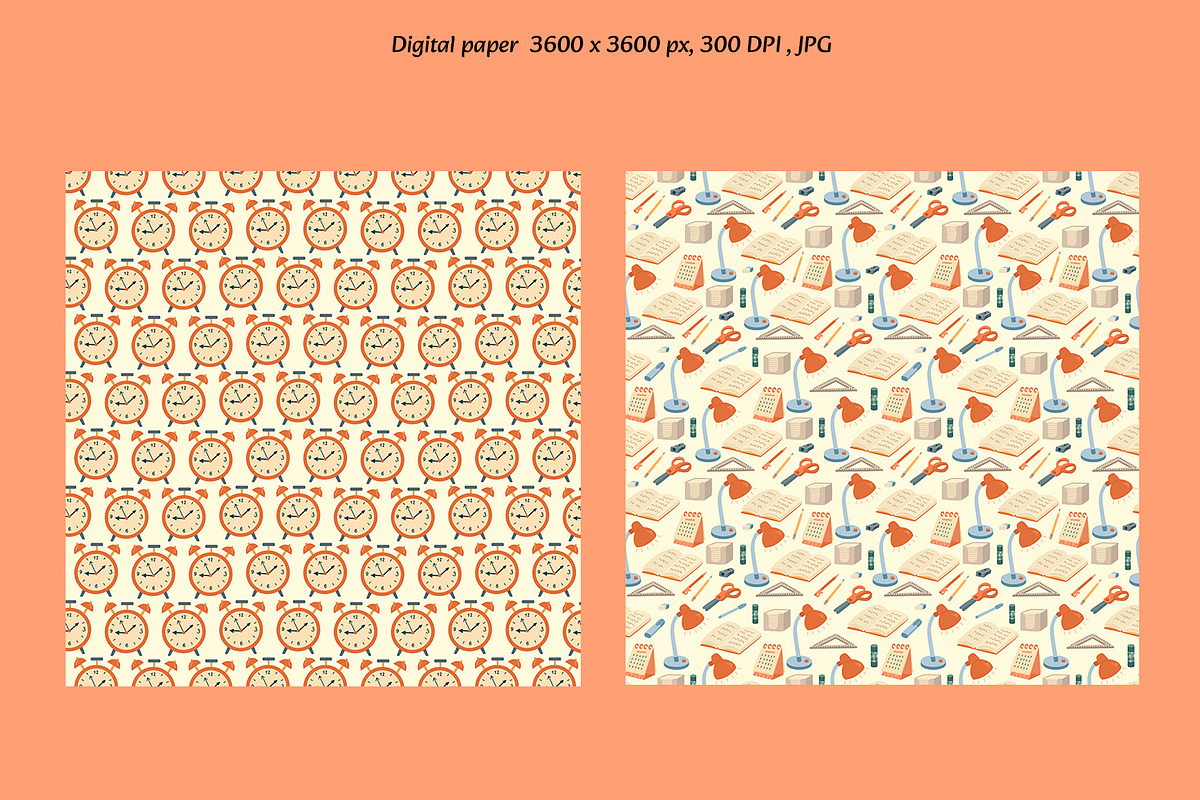 Back to School Clipart & Patterns, an Education Illustration by Anna Druzhkova (Photo 7 of 11)