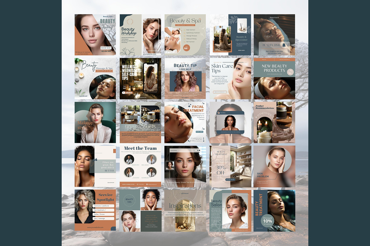 Beauty Social media post templates, a Social Media Template by Cute Little Workshop (Photo 5 of 5)