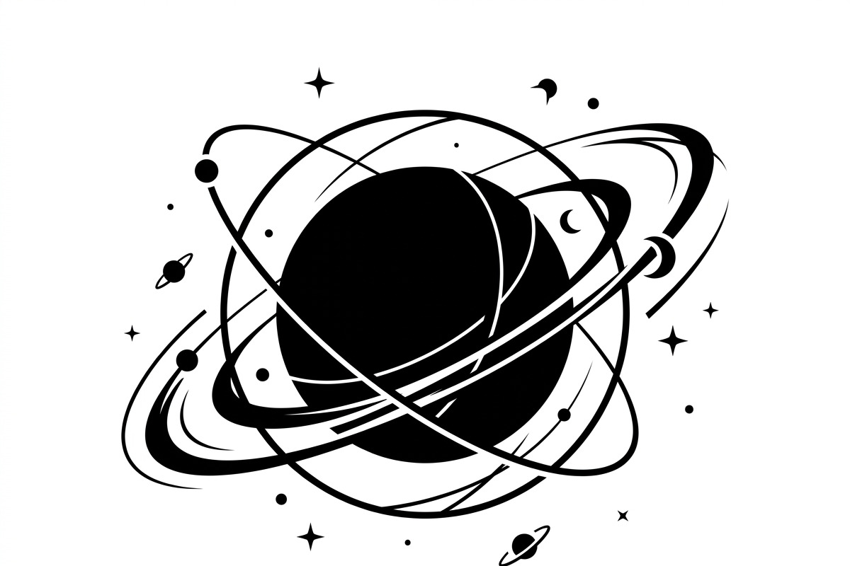 60 Planet Orbit Abstract Silhouette, an Empty State Illustration by Amazin_art (Photo 15 of 17)