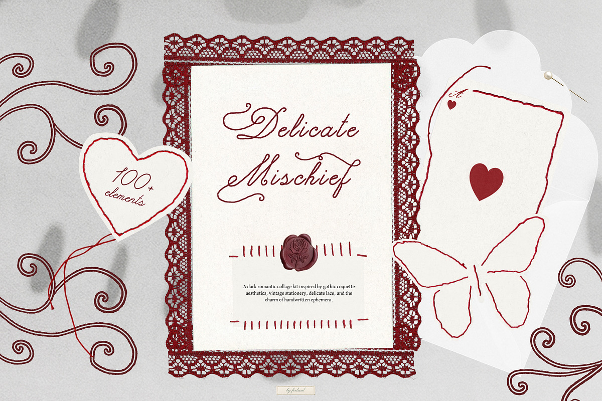 Delicate Mischief Coquette Collage, an Object Graphic by Feelsoul (Photo 1 of 10)