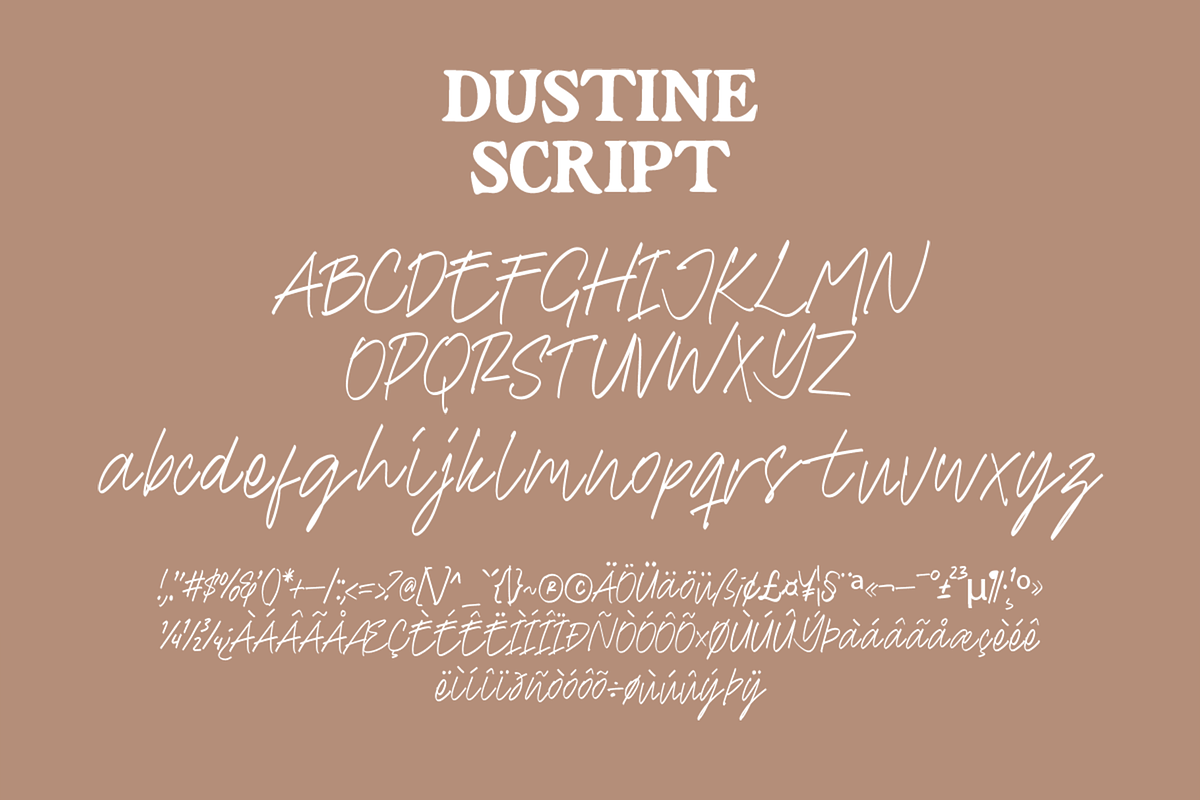 Dustine Font Duo – Serif and Script, a Script Font by overlaytemplates (Photo 5 of 5)