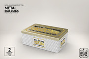 Metal Box Stack Packaging Mockup, a Cups & Container Mockup by INCDesign (Thumbnail 2 of 8)