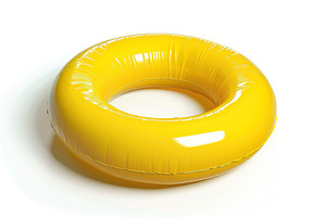 Inflatable ring isolated on white background, a Photo by AlyaAnd