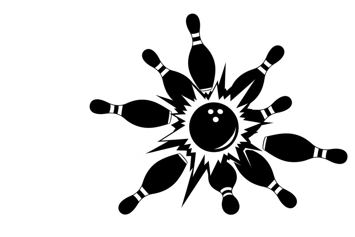 Dynamic bowling player silhouette, an Illustration by Amazin_art (Photo 26 of 31)