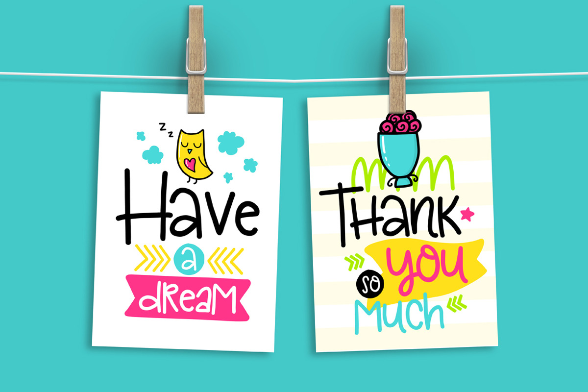 36 Funny Lettering Cards Collection!, a Card Template by Velliniki (Photo 5 of 5)