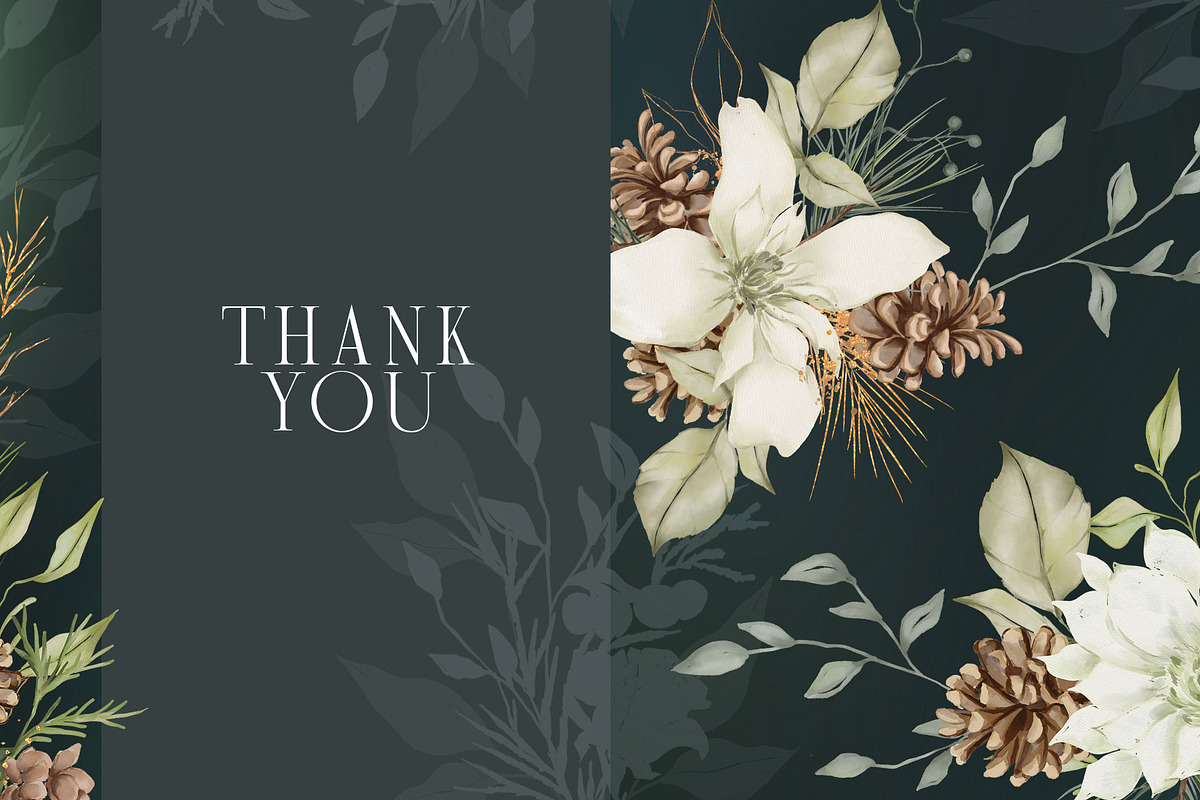 WINTER FLORALS watercolor set, a Decorative Illustration by Yuliia Lashevska (Photo 10 of 10)
