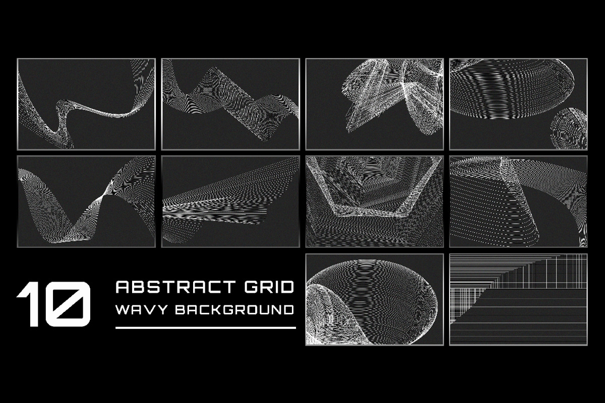 Abstract Grid Wavy Backgrounds, a Background Graphic by Pitchlook.Studio (Photo 2 of 2)