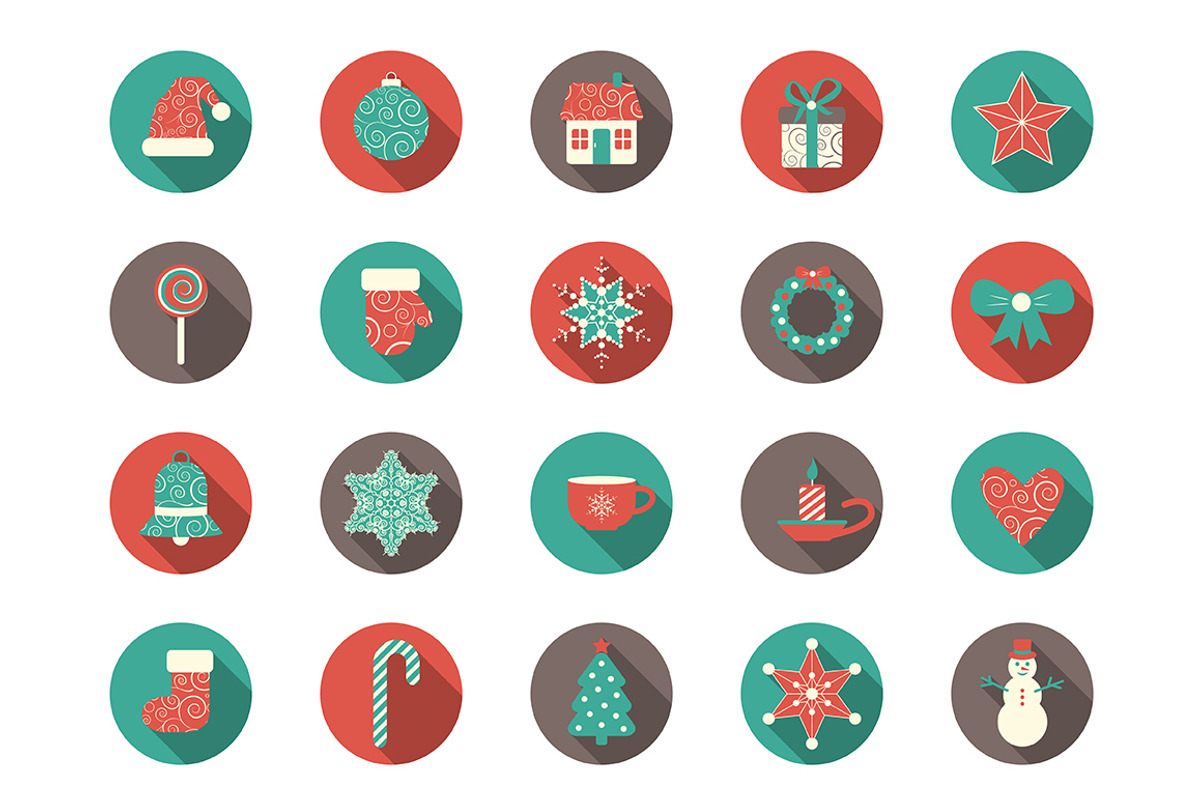 Christmas flat icons, a Solid Icon by Iryna Denysova (Photo 2 of 3)
