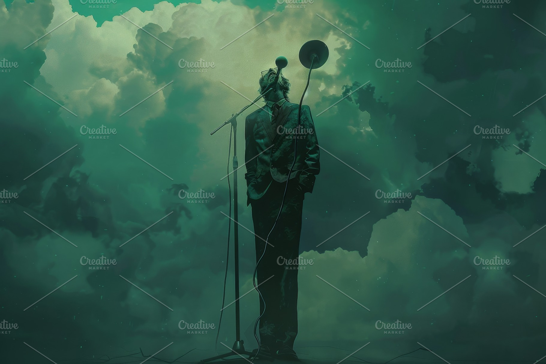 A man standing with a microphone, ad, a Photo by Iftikhar Alam