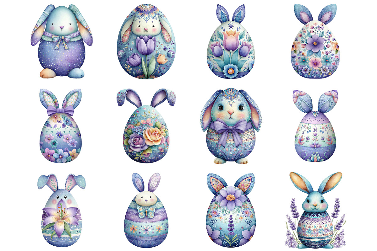 Floral Easter Egg With Bunny Ears, an Illustration by DreamArtGraphic (Photo 2 of 5)