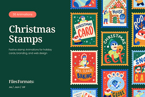 30 Animated Christmas Stamp