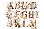 Cotton Alphabet Cozy Winter Clipart, a Decorative Illustration by GlamArtZhanna (Thumbnail 2 of 5)