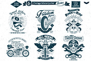 6 Vintage Motorcycles Badges, a Branding & Logo Template by PaperBat (Thumbnail 2 of 5)