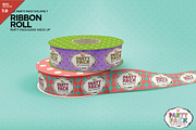Satin Ribbon Roll Mockup, a Packaging Mockup by INCDesign (Thumbnail 1 of 6)