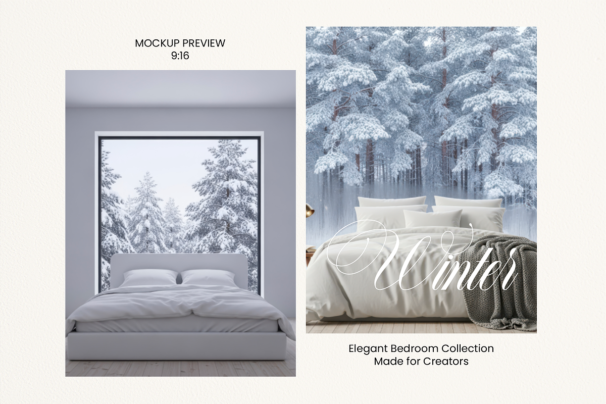 Ultimate Winter Bed Scene 1000 JPG, a Household Mockup by KennedyStudio (Photo 2 of 15)