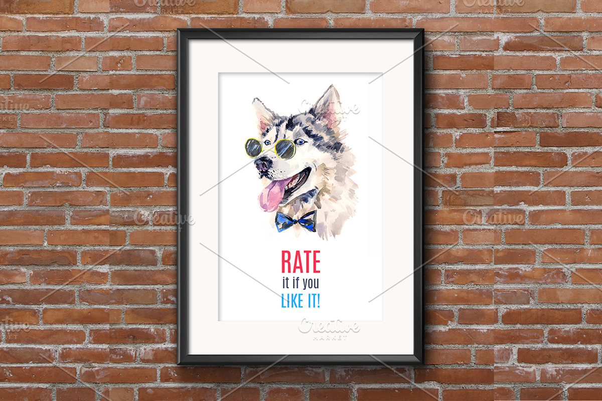 Cute Watercolor Dog, an Animal Illustration by KannaaDesign (Photo 4 of 4)