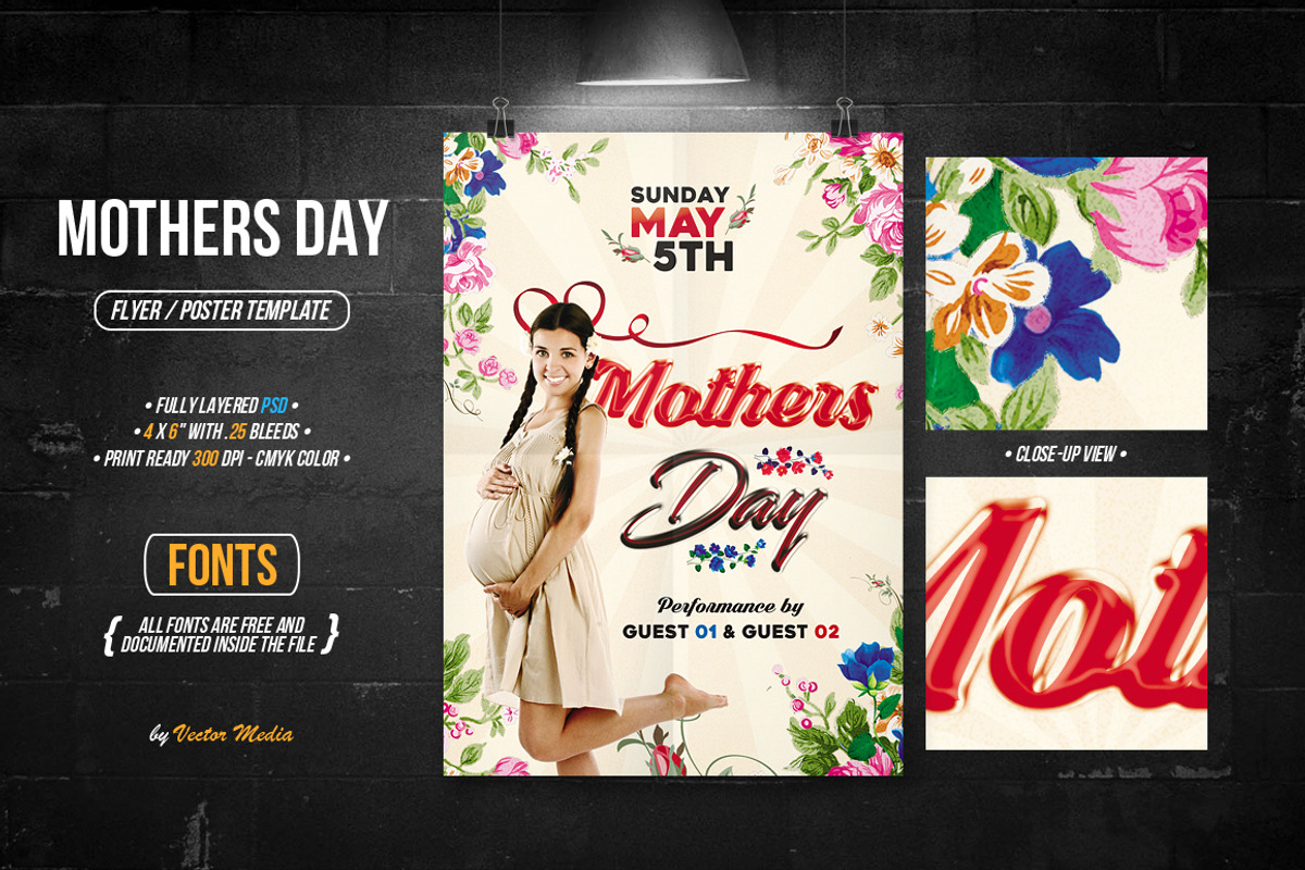 Mother's Day - Flyer / Poster 02, a Flyer Template by VectorMedia (Photo 2 of 8)