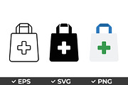 Medical Bag Icon Vector Pack, an Object Graphic by Artonix (Thumbnail 1 of 3)