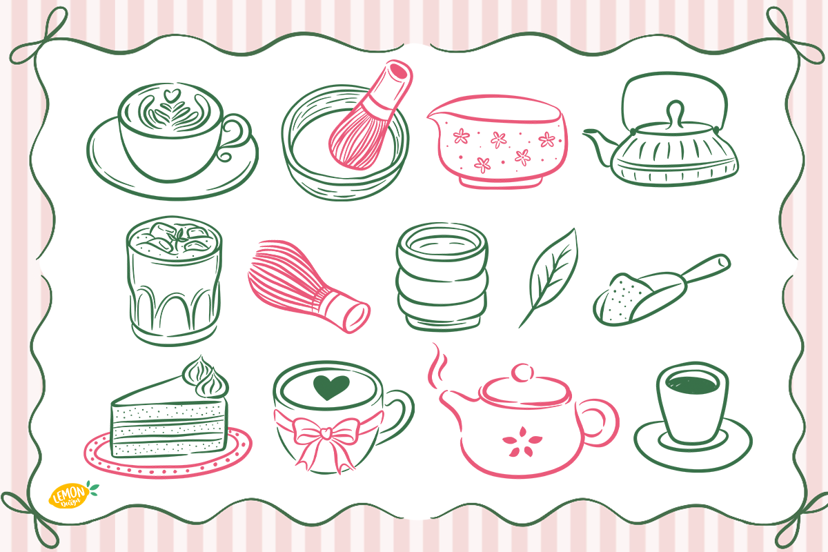 Matcha Lover PNG Clipart Bundle, a Food Illustration by LemonDesign (Photo 2 of 3)