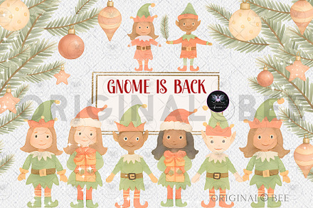 Elf winter Clipart, an Illustration by BigCakeBee