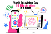 10 World Television Day Illustration, a Technology Illustration by denayunebgt (Thumbnail 1 of 4)
