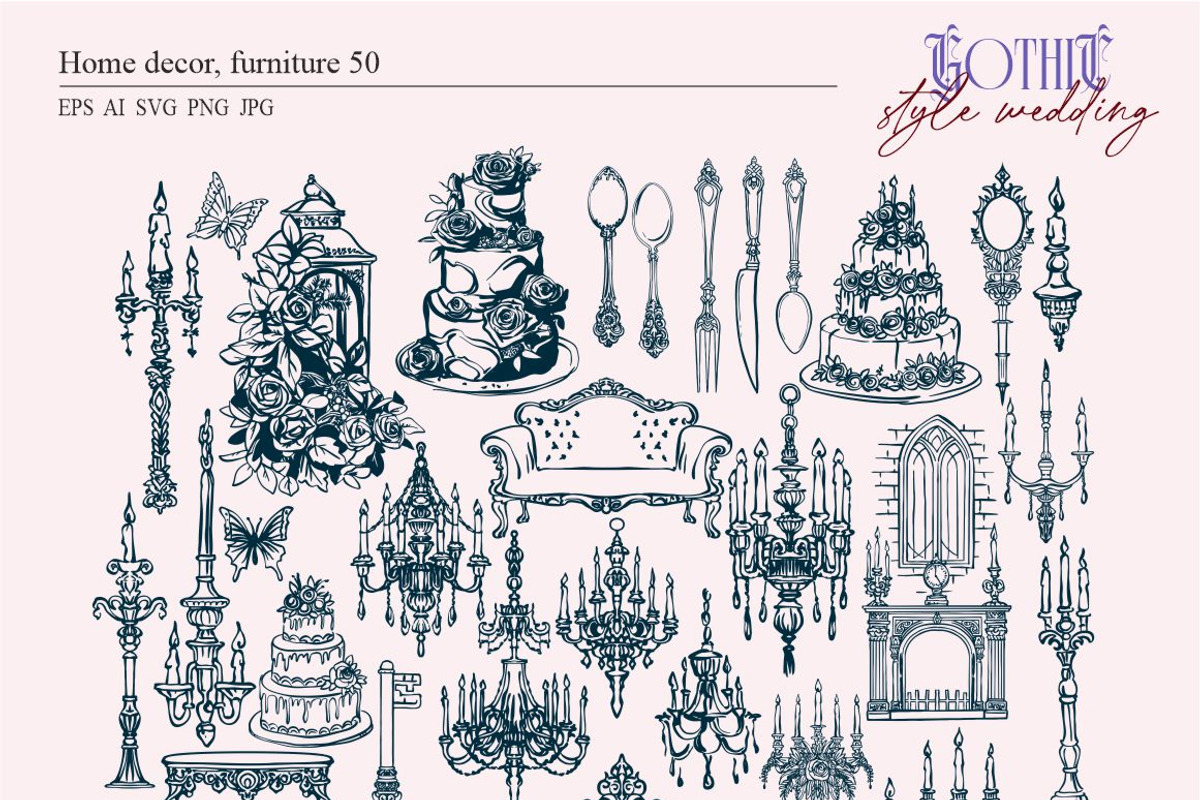 Wedding in GOTHIC style, an Object Graphic by Collection by VY (Photo 10 of 17)