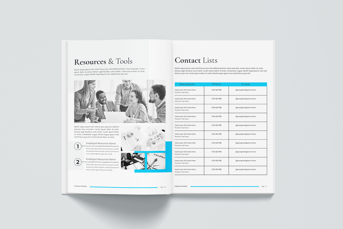 Employee Handbook Bundle | Word, IND, a Brochure Template by obayes (Photo 56 of 75)
