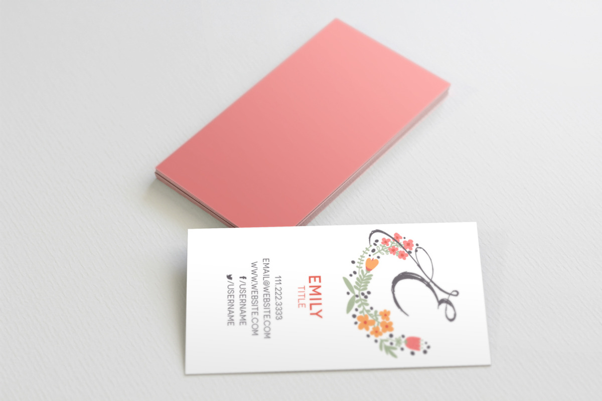 The Floral - Business Card Template, a Business Card Template by xxDeadPixels (Photo 3 of 5)
