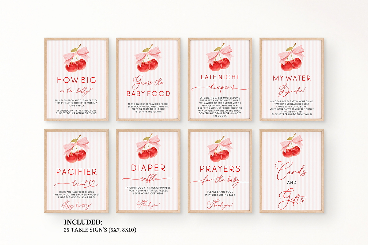 Pink Bow Baby Shower Activity Pack, an Invitation Template by Digital_Mind (Photo 3 of 6)