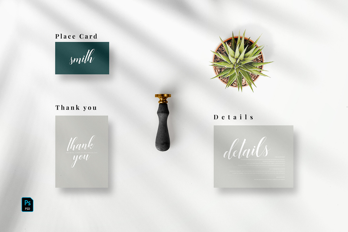 Calming Green Wedding Suite, an Invitation Template by Azka Creative (Photo 5 of 5)