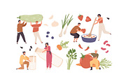 People with farm vegetables set, a Food Illustration by Good Studio (Thumbnail 3 of 3)