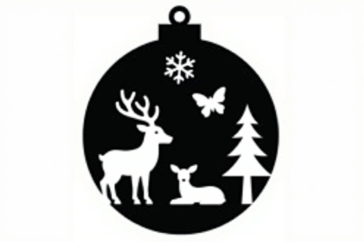 Christmas Laser Cut Ornament Bundle, a Graphic by musafir_fashion (Photo 5 of 14)