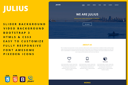 Julius - One-Page Business Template, a Bootstrap Template by Studio Ember