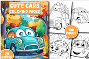 Cute Car Coloring Pages for Kids, a Brochure Template by Design Station (Thumbnail 1 of 4)