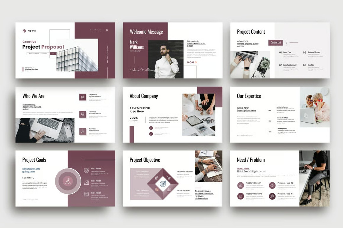 Creative Project Proposal Template, a Presentation Template by Fit-tee (Photo 3 of 6)