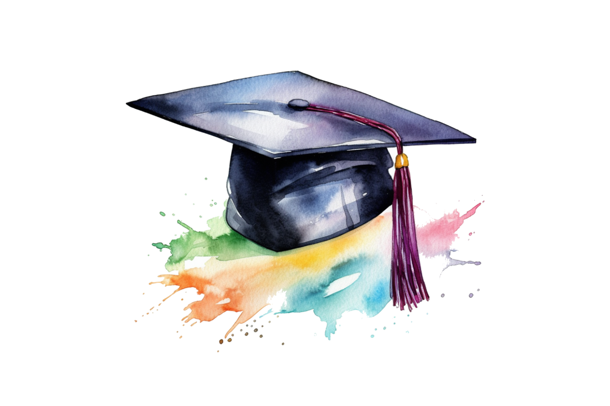 Watercolor Graduate Flower Clipart B, an Object Graphic by Regulrcrative (Photo 5 of 7)