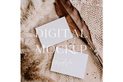 Boho Wedding Enclosure Card Mockup, a Mockup by Kelligraphy Co. (Thumbnail 1 of 2)