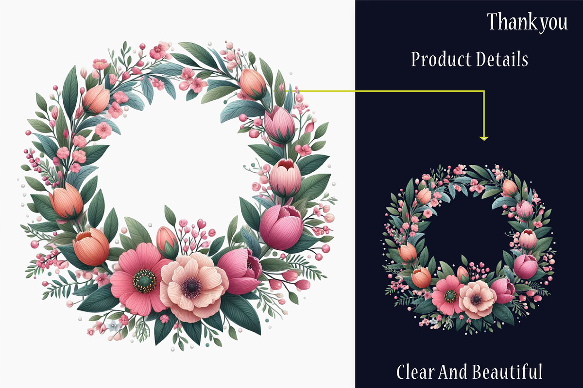 Mothers Day Wreath Sublimation Clipa, a Graphic by designcity5 (Photo 4 of 5)